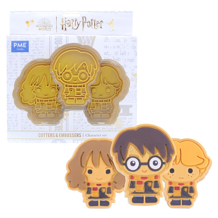 Harry Potter Tagliabiscotti ad impressione (Set di 3), Harry, Ron & Hermione