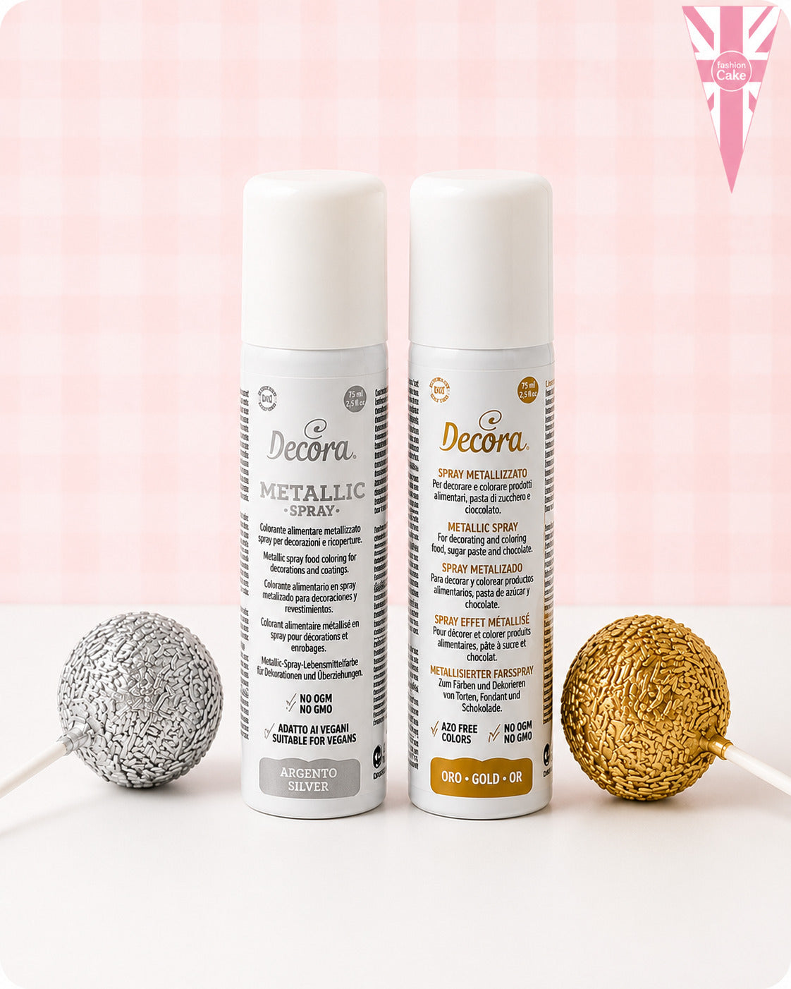 Spray metallizzato per torte